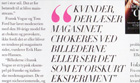 Erik Hansen-Hansen quoted in Danish fashion magazine Costume January  2012 